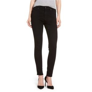 AG Farrah High Waist Ankle Skinny Jeans Black Size 27